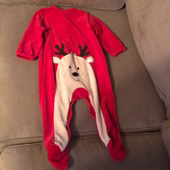 Baby’s 1st Christmas Reindeer Pajamas 9M - Picture 5 of 5